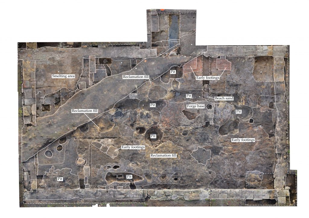 The Blacksmith and Foundry as excavated